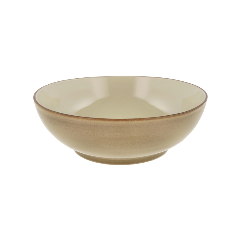 Salad Bowl Wood 24cm Wood Sand Stoneware (27435)