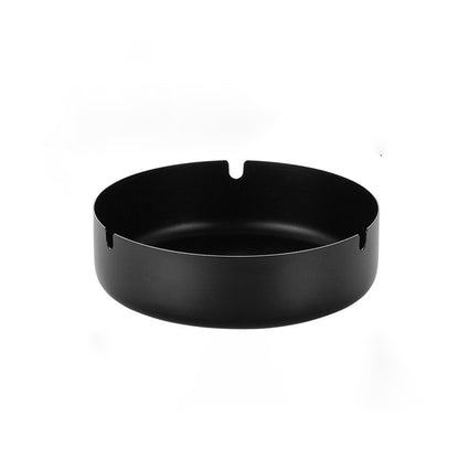 Stainless Steel Cigarette Ashtray Black – 10 cm HY081-10