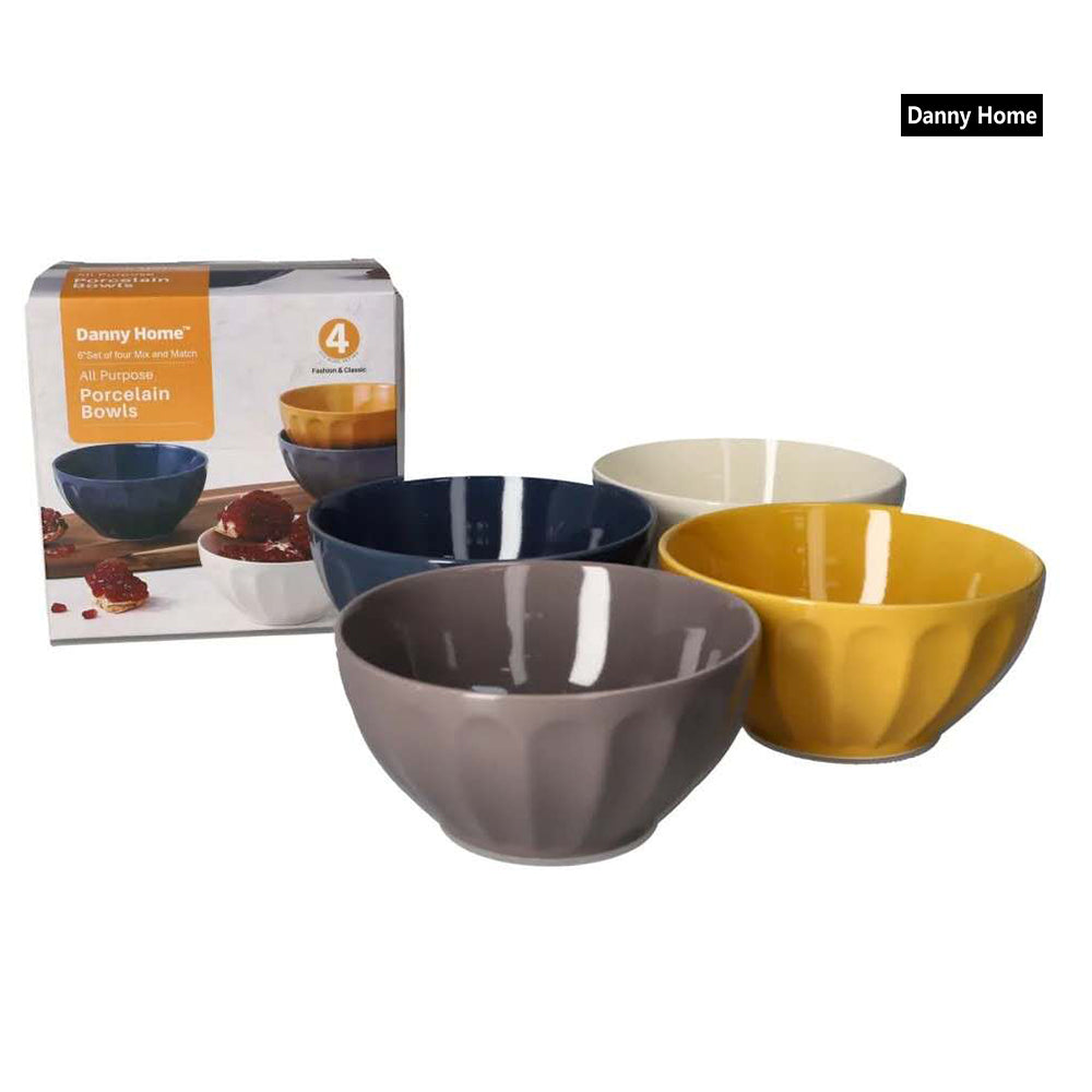 Danny Home 4-pcs Mixed Colour Dessert Bowl 15.3cm