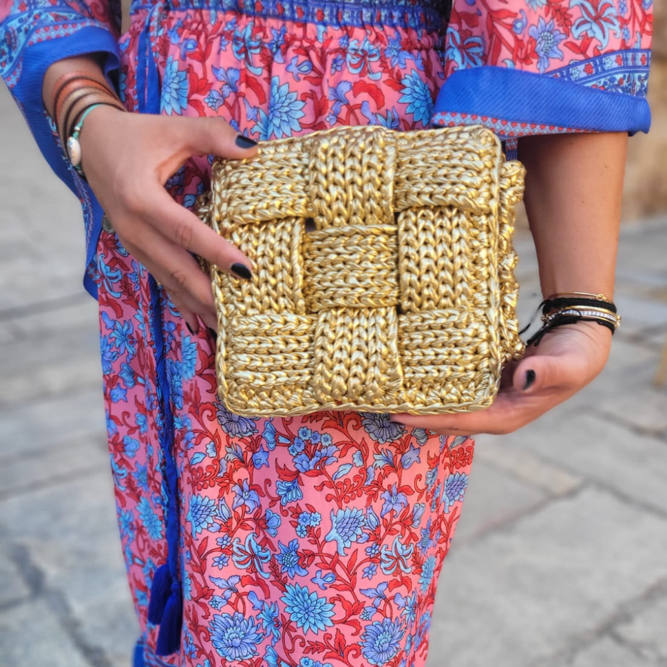 Weave Crochet Clutch Bag