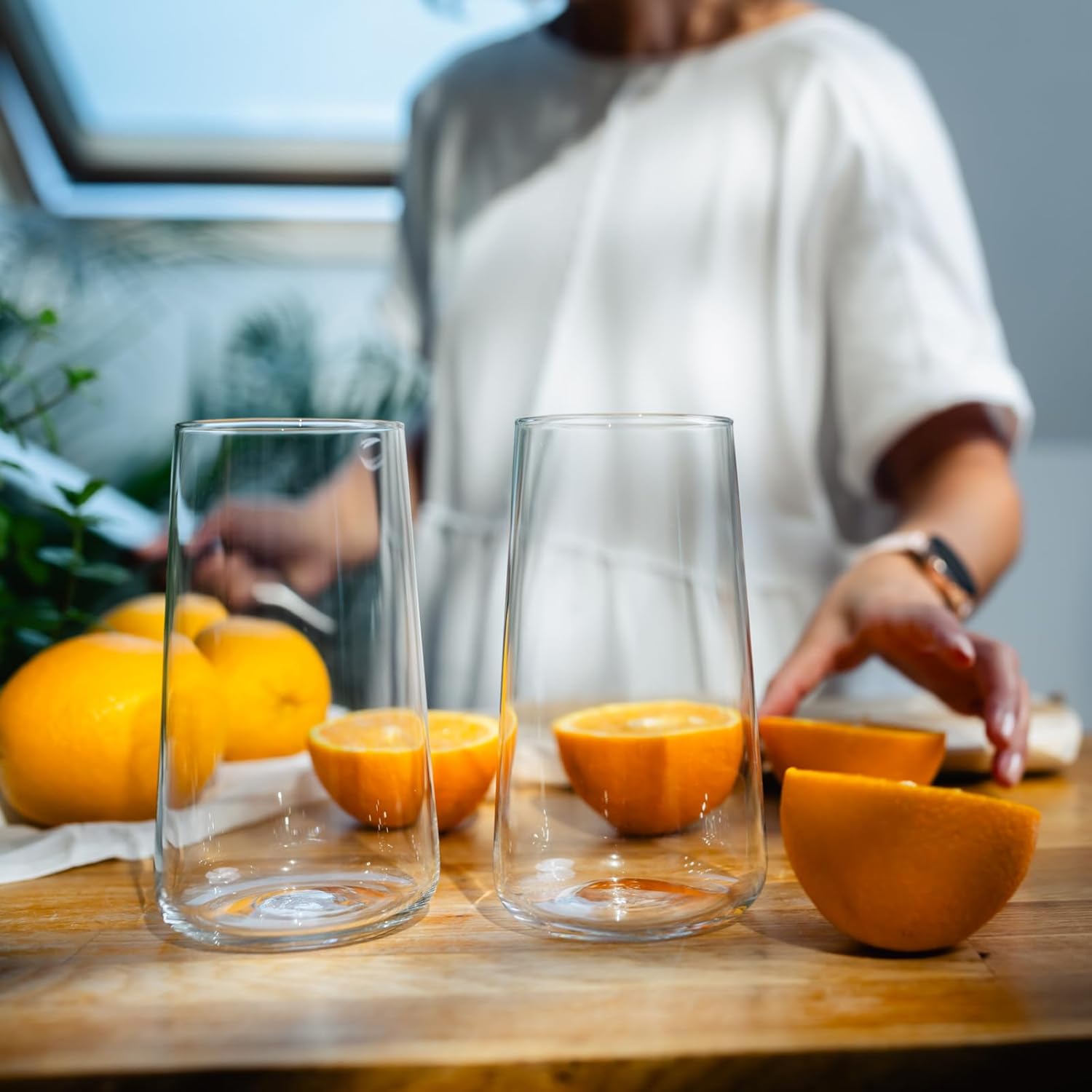 Danny Home 4-Pcs Tall Tumbler Glasses 500-ml