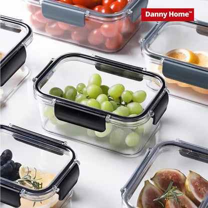 Danny Home Rectangular Plastic Food Container W/Snap Locks