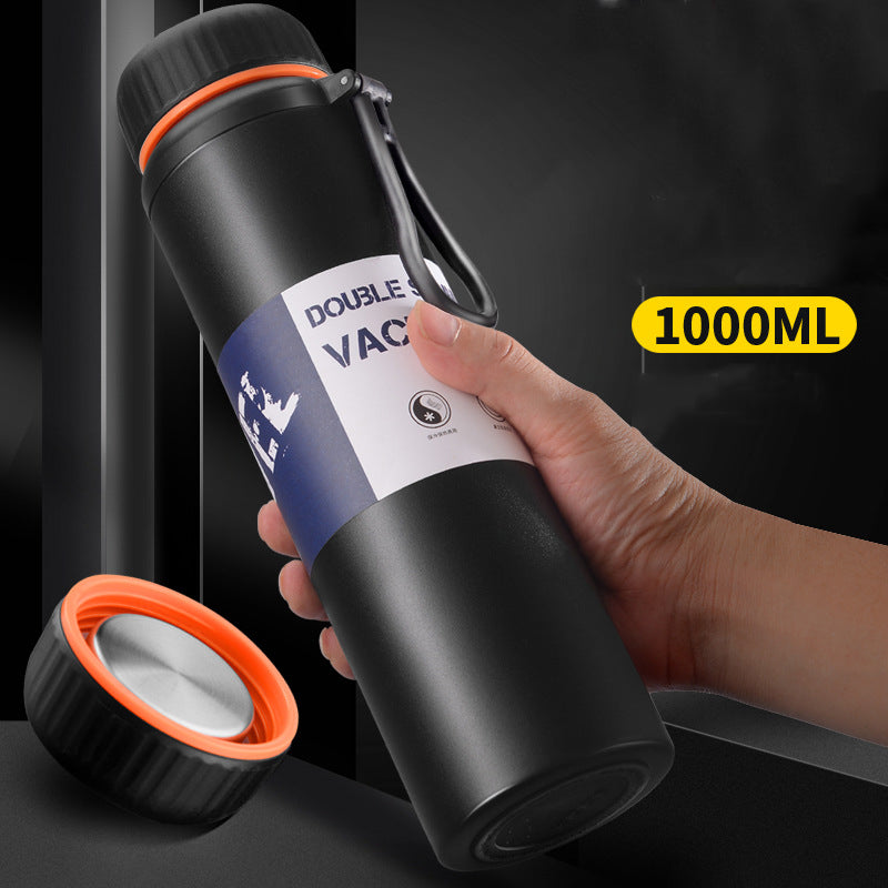 1000-ml Thermos Bottles Stainless Steel Leak-Proof Bottle for Hot and Cold Drinks