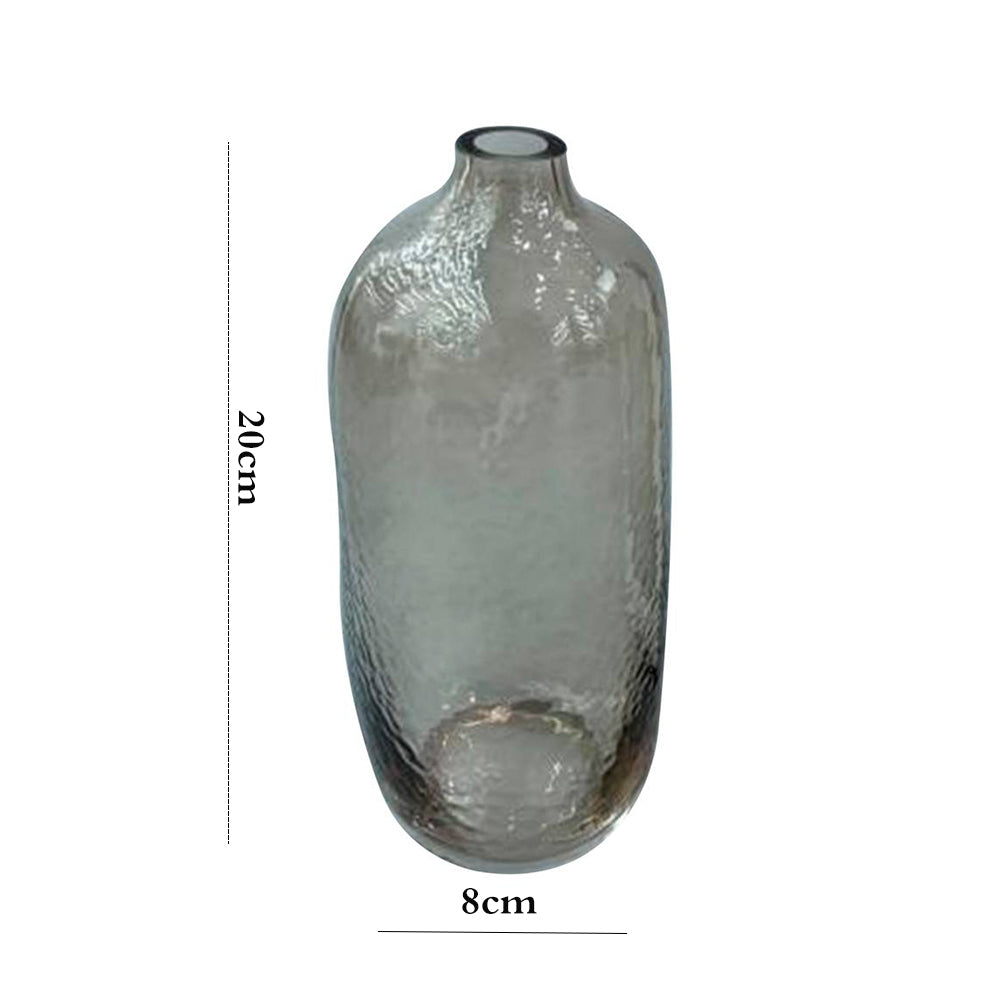 Danny Home Glass Plant Vase Grey 20-cm