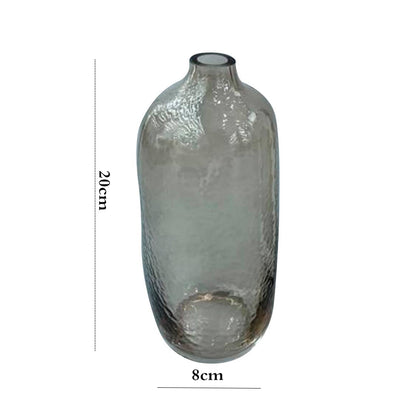 Danny Home Glass Plant Vase Grey 20-cm