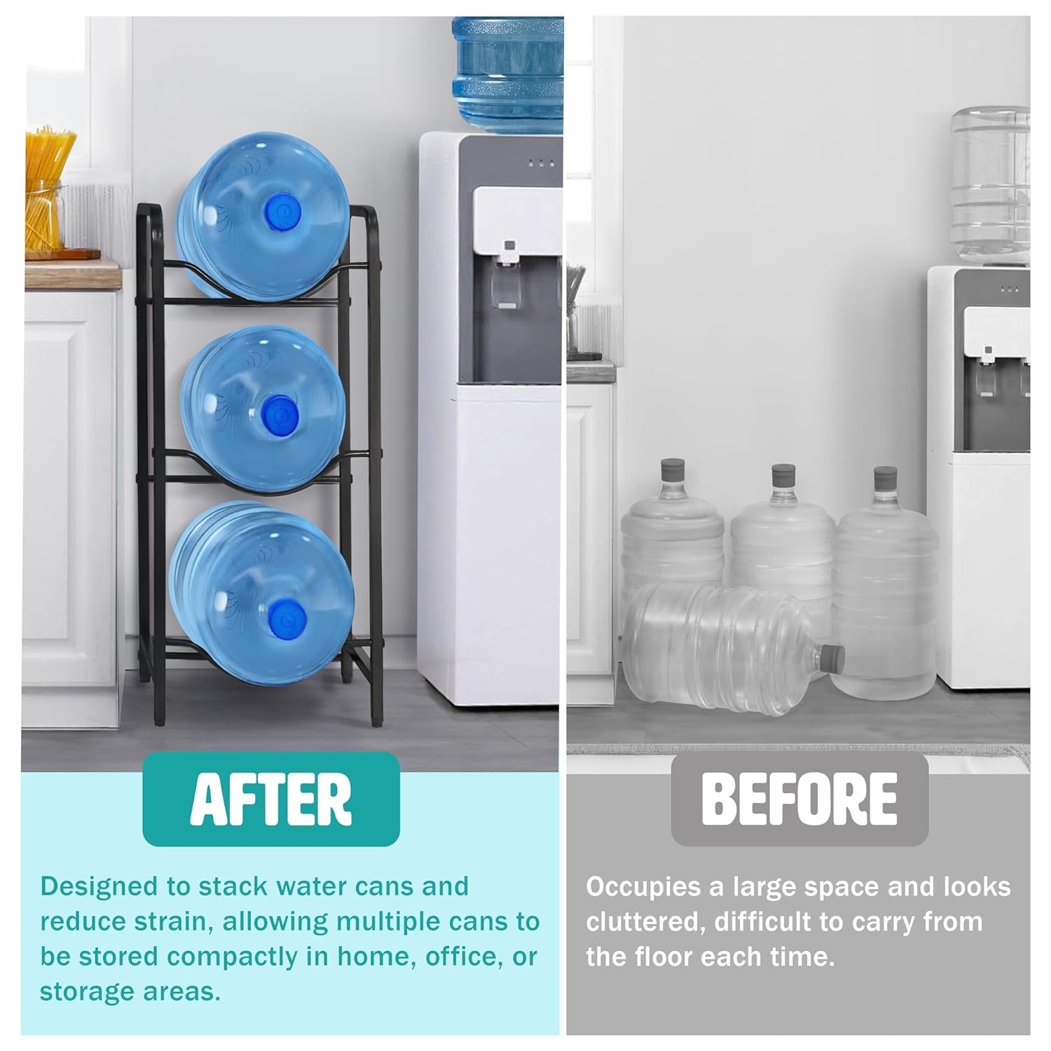 Water Can Stand – Heavy-Duty Metal Rack Organizer