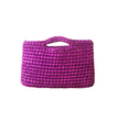 Metallic Crochet Clutch Bag