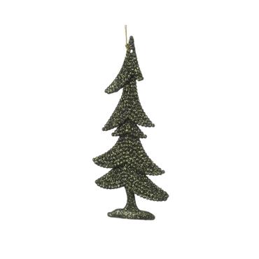 olive green Christmas ornaments 1pc - 12cm (KAEMINGK)