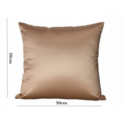 Danny Home Silk Fabric Cushion – Khaki  50x50cm