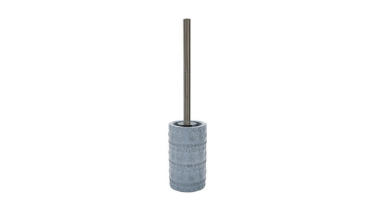 Grey Toilet Brush with Holder Porcelain Relief by Spirella