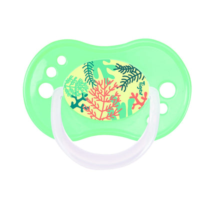 Tigex - Reversible Silicone Pacifiers 6m+ - Pack of 3 - Green/ Night