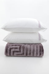 6Pieces Dowry Double Blanket Set - Plum AGOSSA2