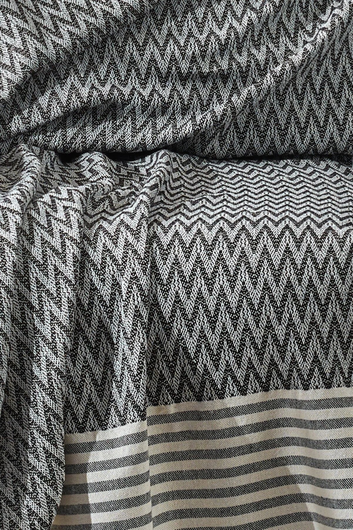 Sofa Bed Cover Special Non-Slip Design Multi-Purpose Cover Zigzag Gray