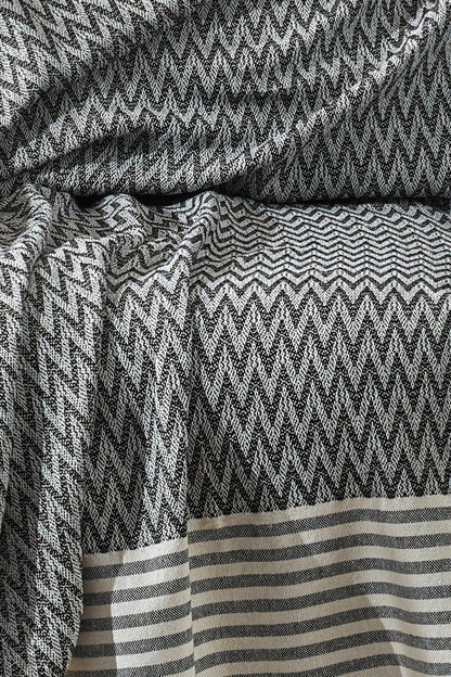 Sofa Bed Cover Special Non-Slip Design Multi-Purpose Cover Zigzag Gray