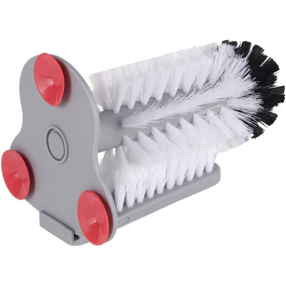 Double Side Bar Glass Brush Washer Cleaner with Suction Base