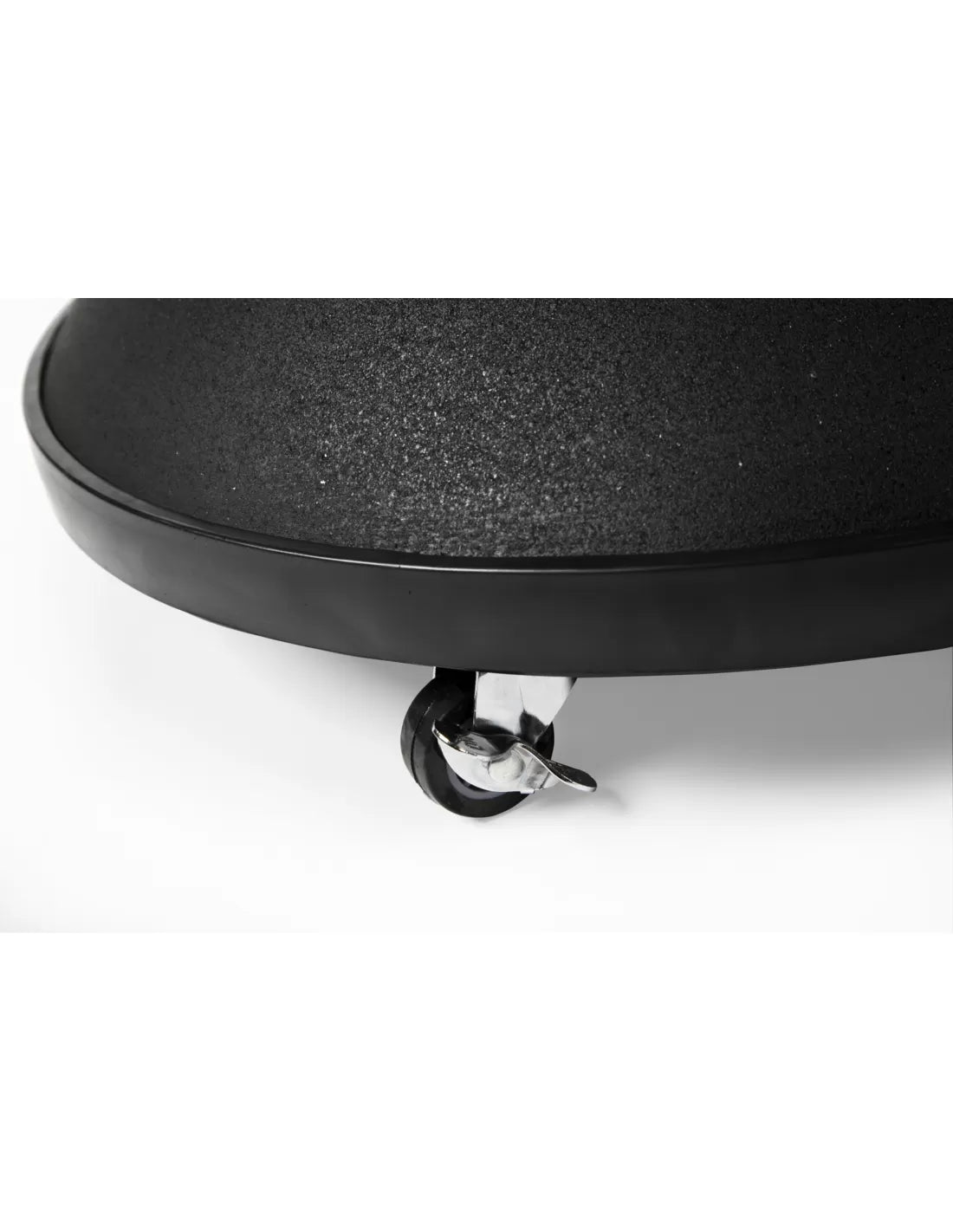 London Base Concrete Black Round Parasol Base with Wheels
