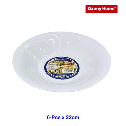 Danny Home 6-Piece 8.50-Inch White Soup Plate