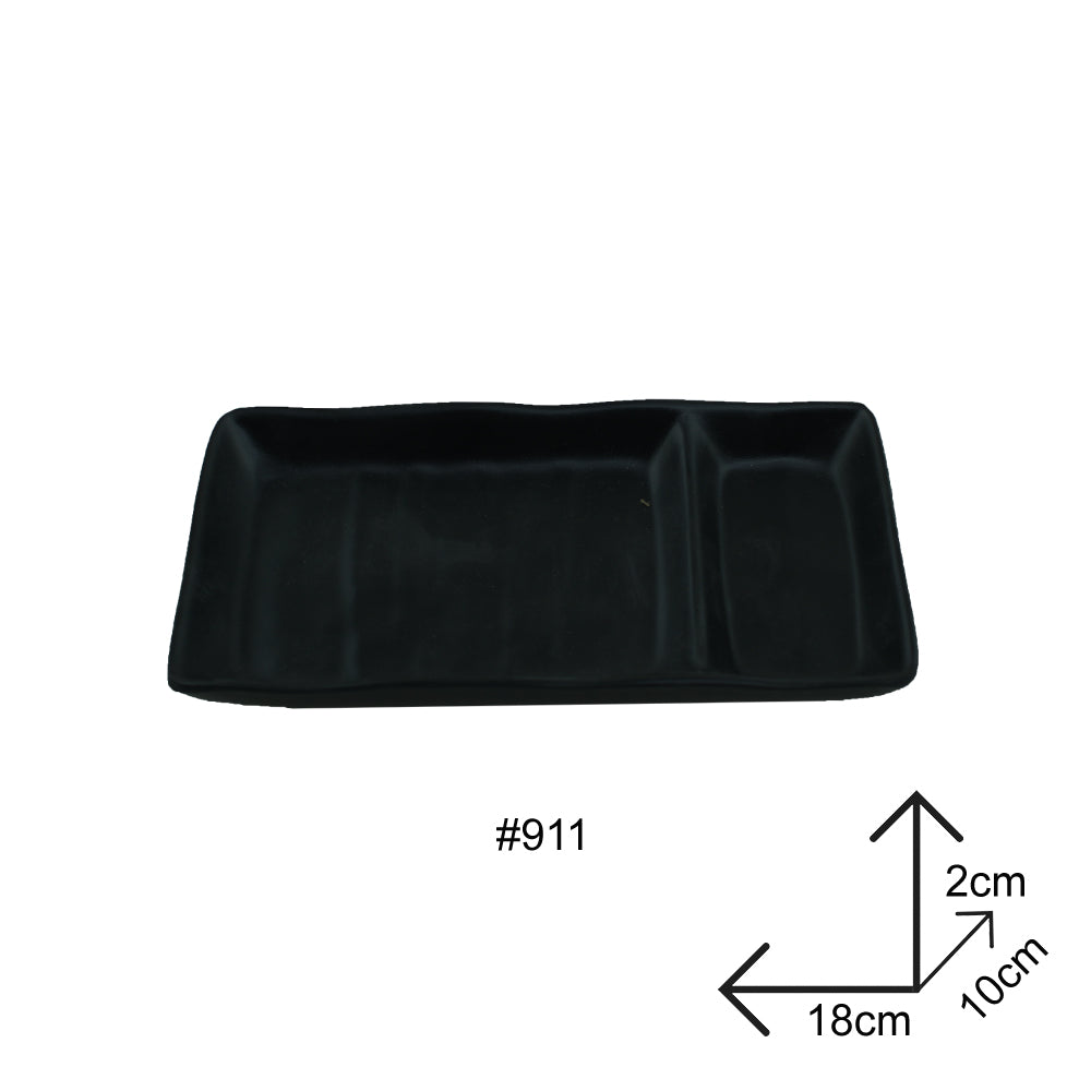 Sauce Dip Plate Black Melamine Dinnerware