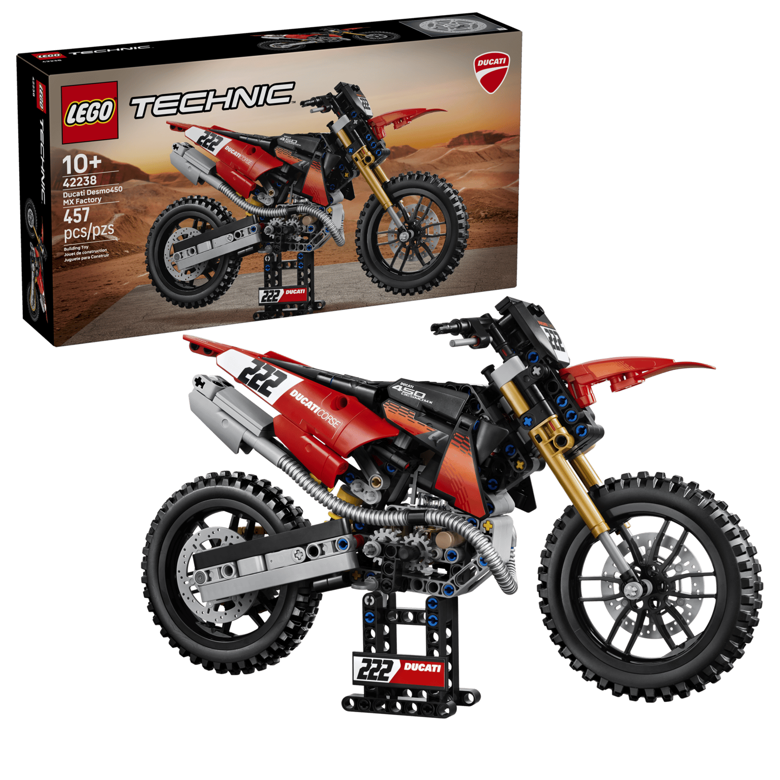 LEGO Technic - Ducati Desmo450 MX Factory Motorcycle - 42238