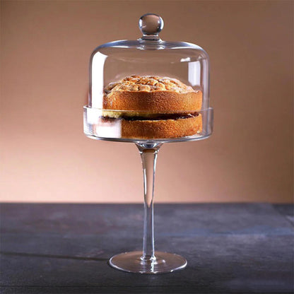 Danny Home Glass Cheese Platter With Dome