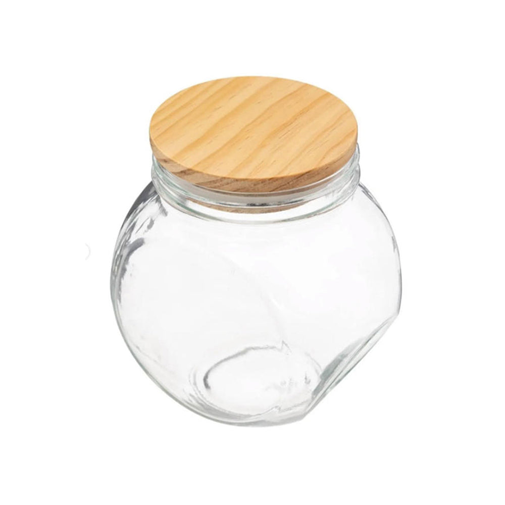 Danny Home Sealed Glass Jar With Bamboo Lid 500-ml