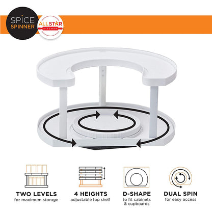 Spice Spinner Two-Tiered Spice Organizer & Holder