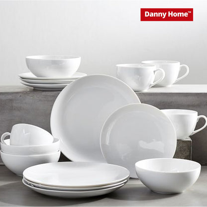 Danny Home 6-Piece 8-Inch White Dessert Plate