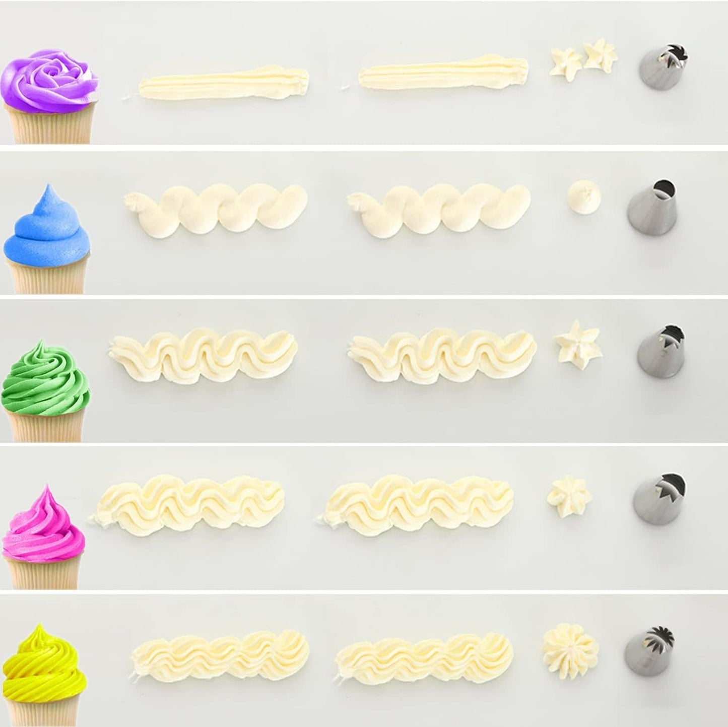 Cake Decorating Tools 5-PC Set Silicone Kitchen Accessories Icing Piping Cream Pastry Bag