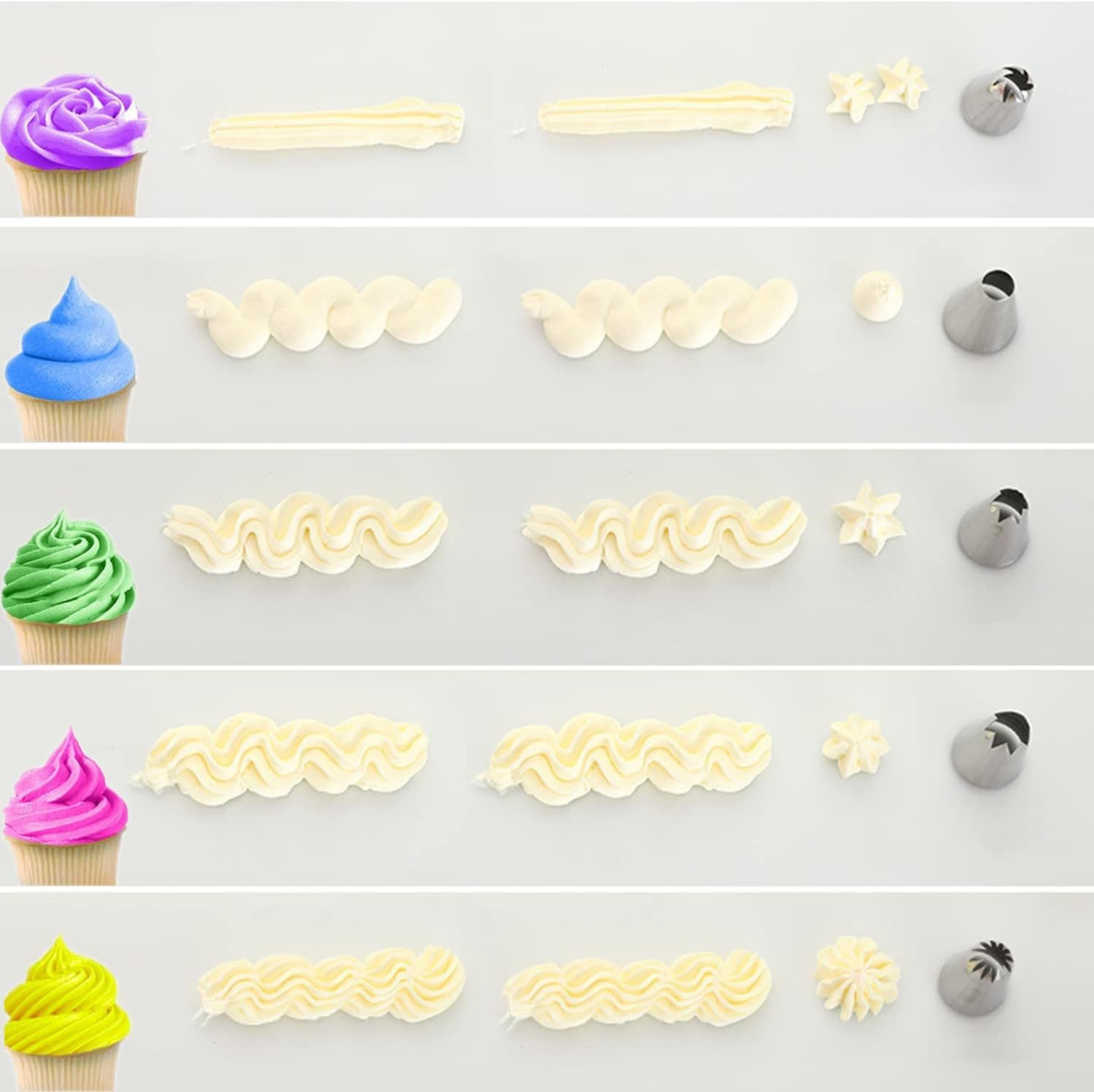 Cake Decorating Tools 5-PC Set Silicone Kitchen Accessories Icing Piping Cream Pastry Bag