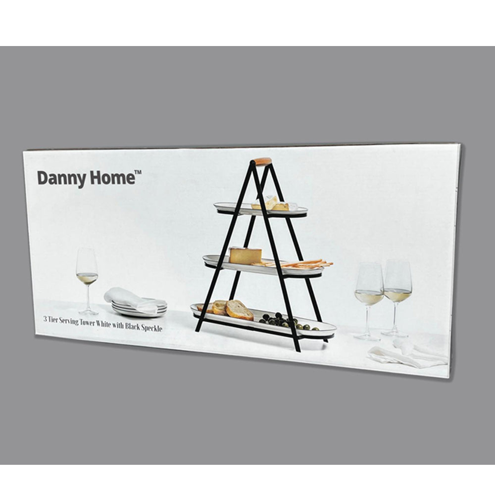 Danny Home 3-Tier Ceramic Serve & Share Service Tower