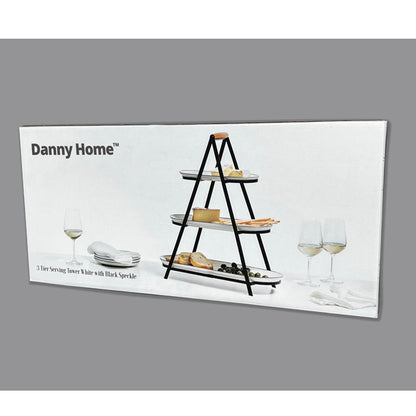 Danny Home 3-Tier Ceramic Serve & Share Service Tower