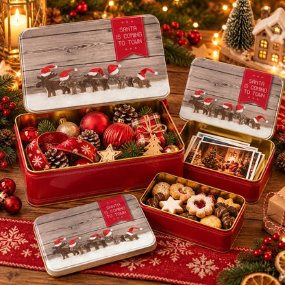 Cucina & Tavola Christmas Storage Tin Set – Set of 3