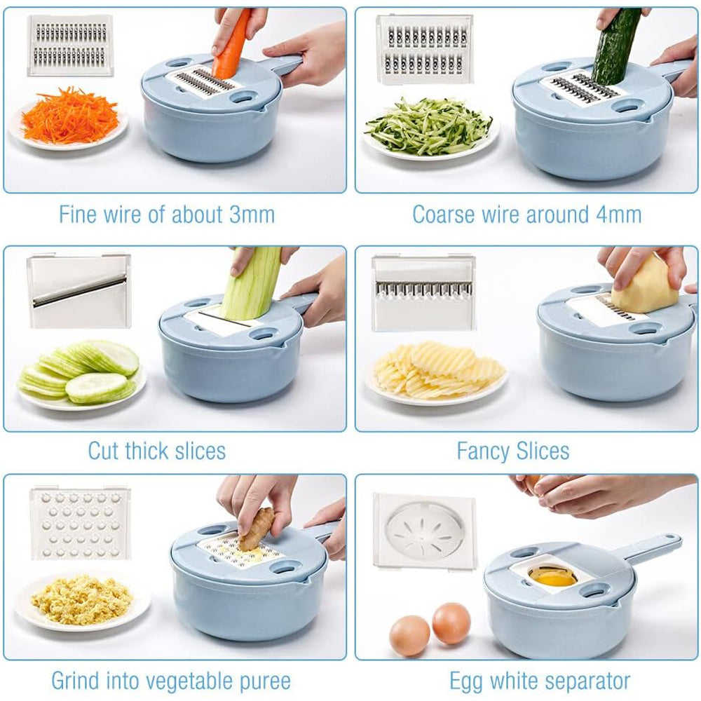 Vegetable Slicer with 6 Different Blades