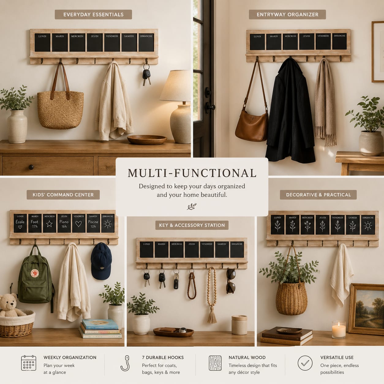 Wall Hanger With Chalkboard