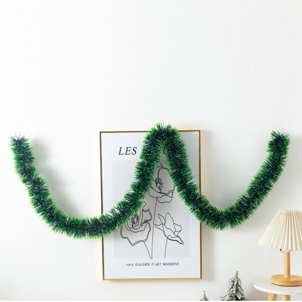 Two Tone 200cm Christmas Tinsel Garland Metallic Tinsel Twist Garland for Christmas Tree