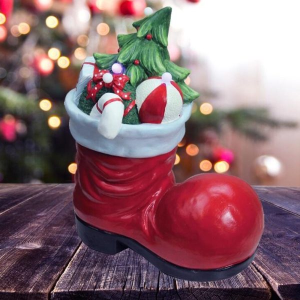 48cm LED Santa Boot Christmas Tabletop Decor