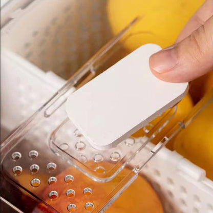 Food Storage Containers Box With Clear Lid and Removable Drain Tray