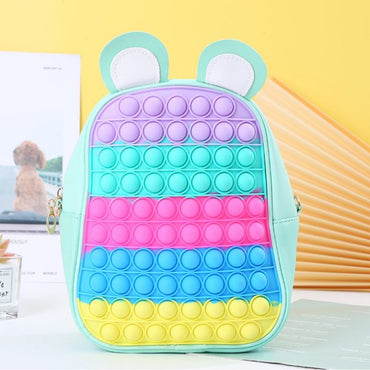 Colorful Silicone Pop It Backpack
