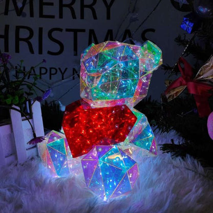 Gorgeous Shining LED Teddy Bear Holding a Red Heart