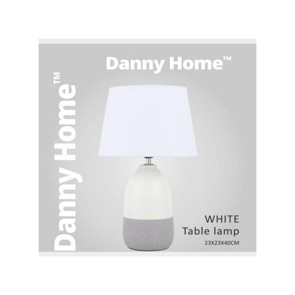 Table Lamp White With Grey