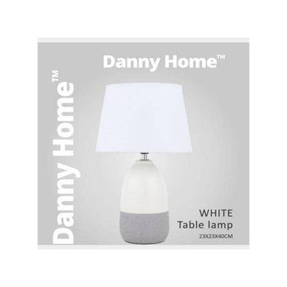 Table Lamp White With Grey