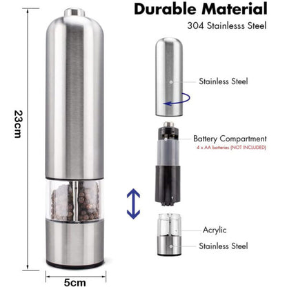 Stainless Steel Portable Electric Pepper Grinder Muller