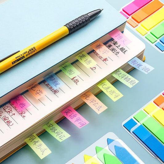 100 Pieces Sticky Notes Flags Text Highlighter 5 Colors
