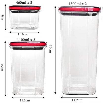 7-Pieces Airtight Food Storage Containers for Kitchen With Lock