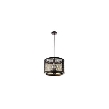 Nino Germany VITO Cage Pendant Light – Industrial Black & Gold Hexagonal Hanging Lamp