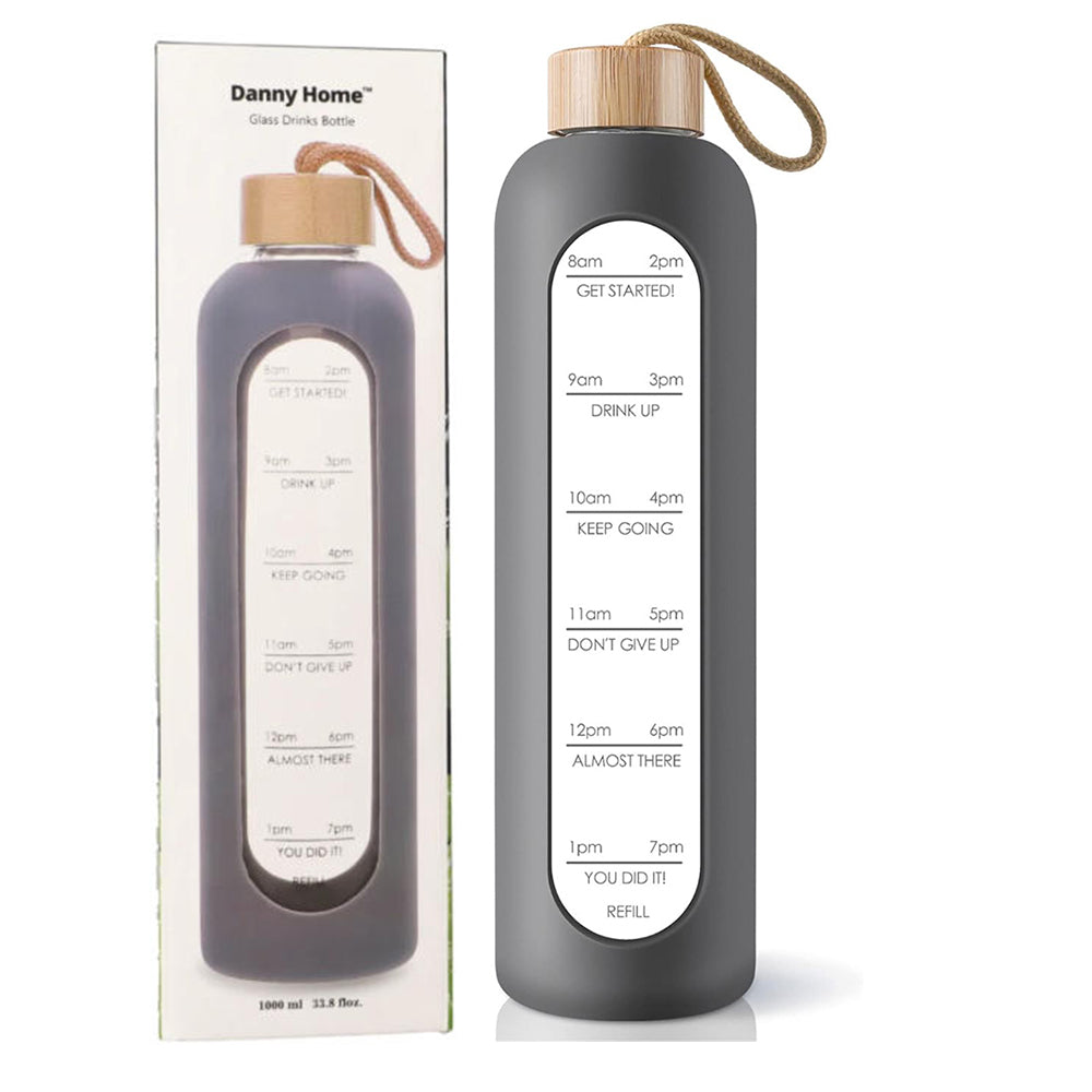Danny Home Borosilicate Glass Bottle With Silicone Cover 1L