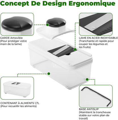 Danny Home Multifunction Grater with 5 Blades 24.3cm