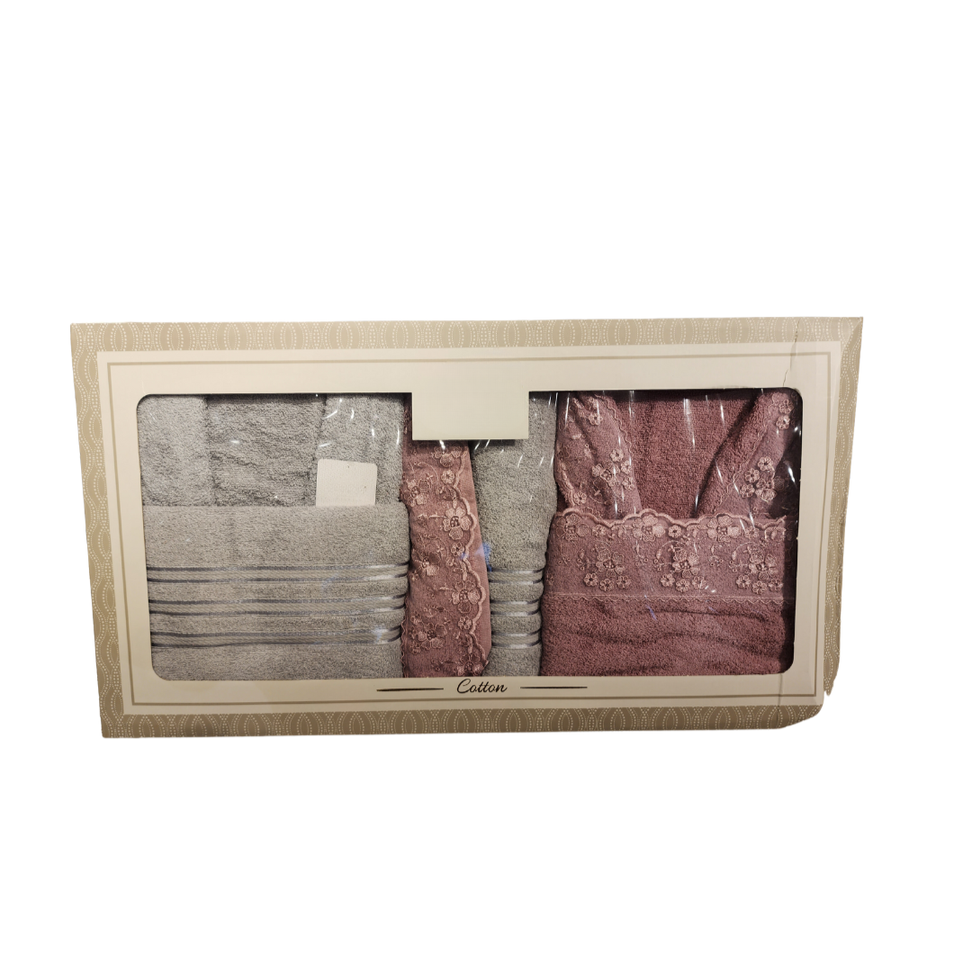 Dantelle 6 Pieces Family Bathrobe Set