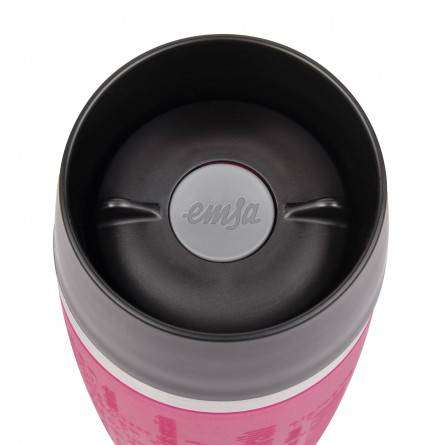 Emsa Stainless Steel Vacuum Mug  –Removable Pink Silicone