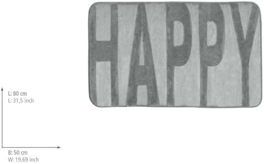 Happy Bath Mat Love Memory Foam, Mouse Gray 50 x 80 cm By Wenko.de